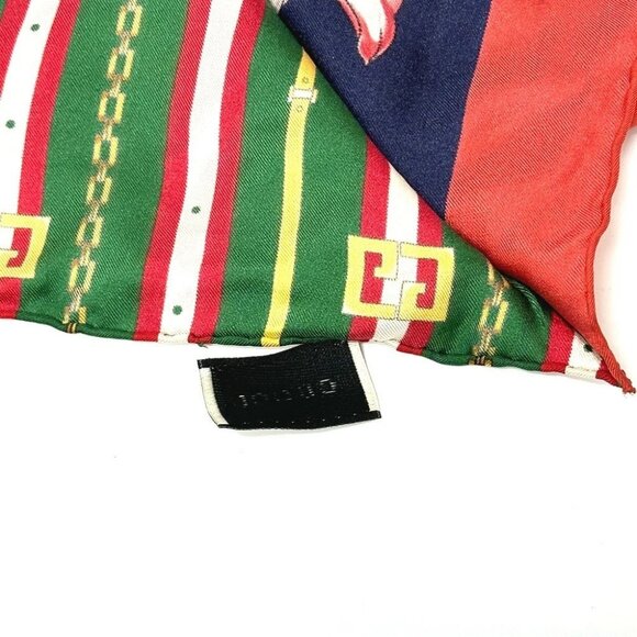 GUCCI Floral all-over pattern Flora Flower Triangle Scarf silk Multicolore - Picture 16 of 16